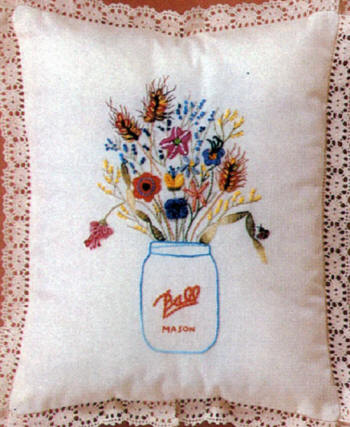 Brazilian Embroidery Pattern Mason-Ball Jar