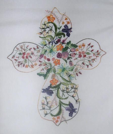 JDR 6219 "He Lives" Brazilian Dimensional Embroidery Pattern